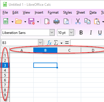 Can Calc set background colour of row and column heading