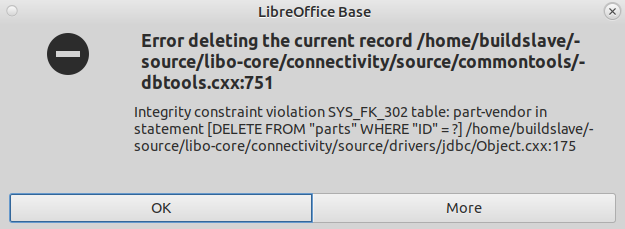 LibreOffice: CorruptedConfigurationException Exception Reference