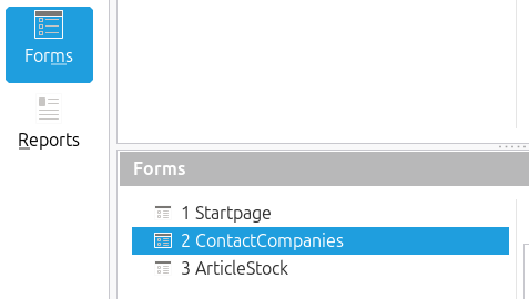 Listing Forms